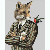 Painting by Numbers Funny Animals Fox in a suit
